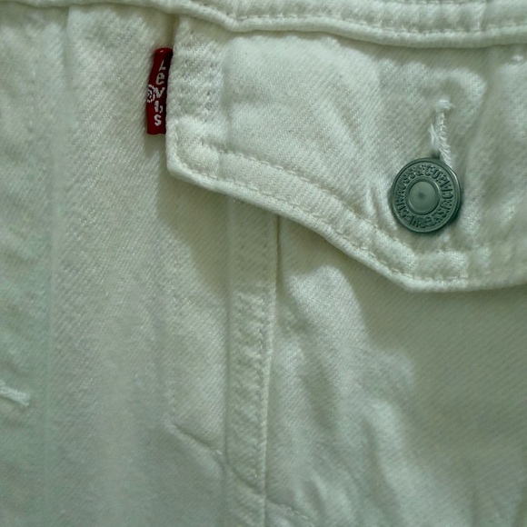 Levi's Men's White Denim Jacket Excellent Condition Size XXL Vintage Y2K Red Tab - Picture 6 of 15